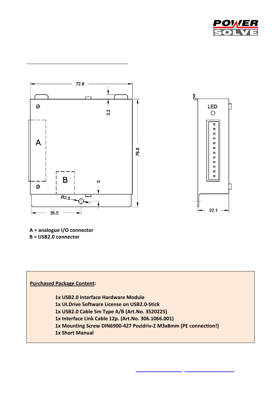 Powersolve USB 2.0 UI Drive Interface User Manual | Page 4 / 4