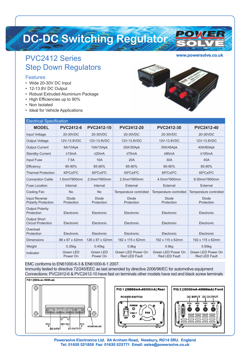 Powersolve PVC2412 Series User Manual | 1 page