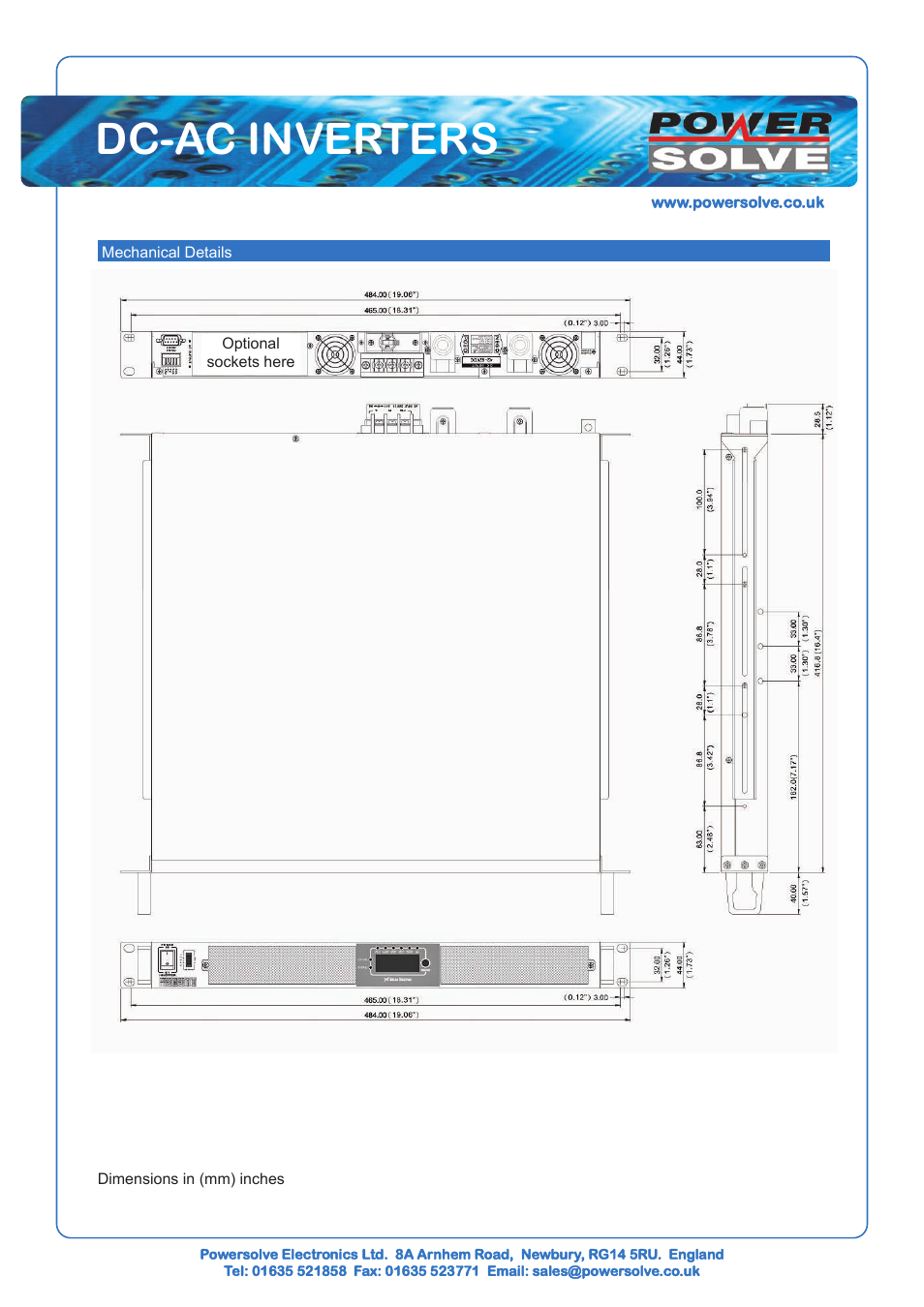 Dc-ac inverters | Powersolve 1UPSWI Series User Manual | Page 3 / 3