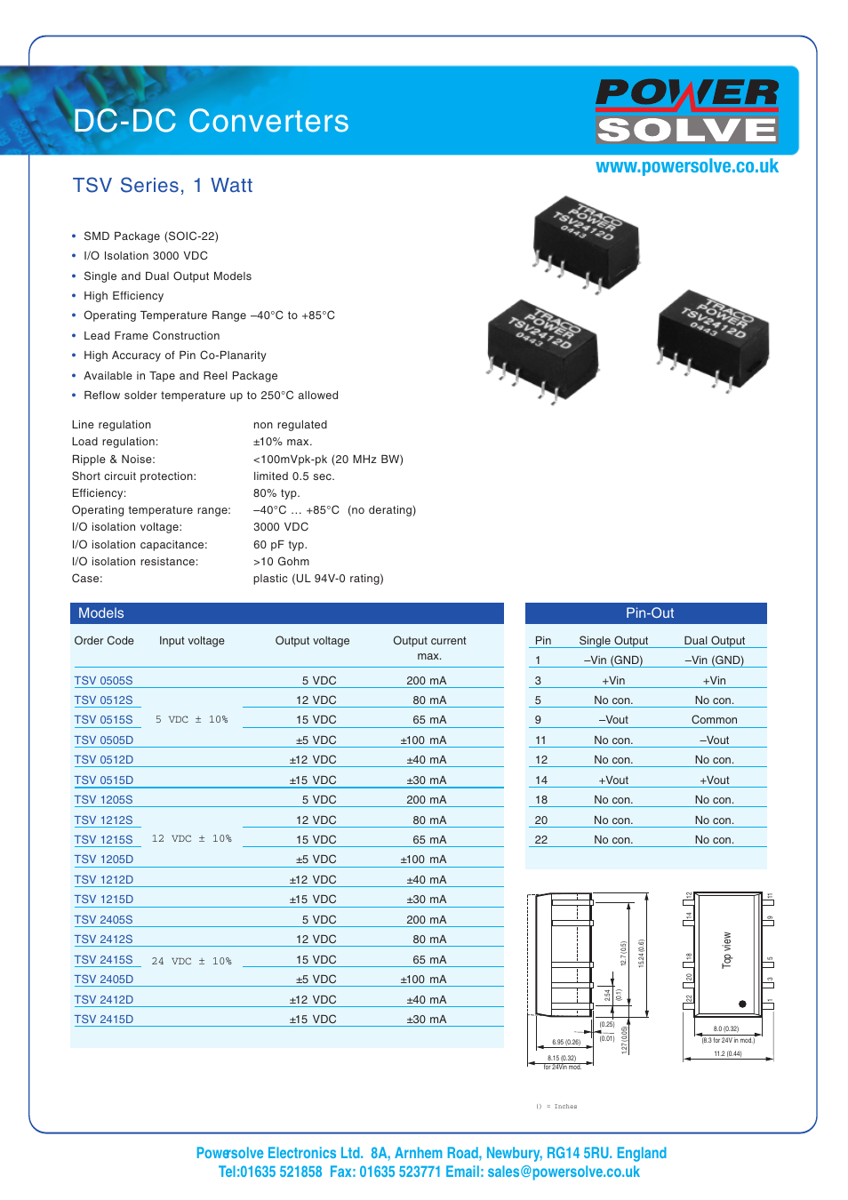 Powersolve TSV Series User Manual | 1 page