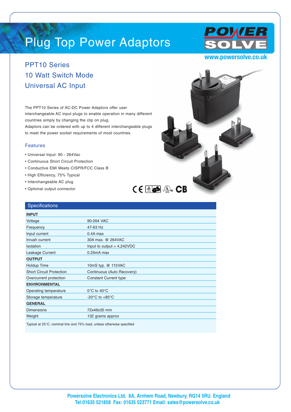 Powersolve PPT10 Series User Manual | 2 pages