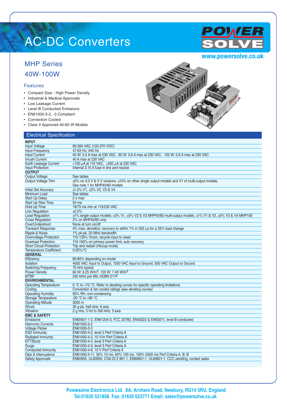 Powersolve MHP100 Series User Manual | 4 pages