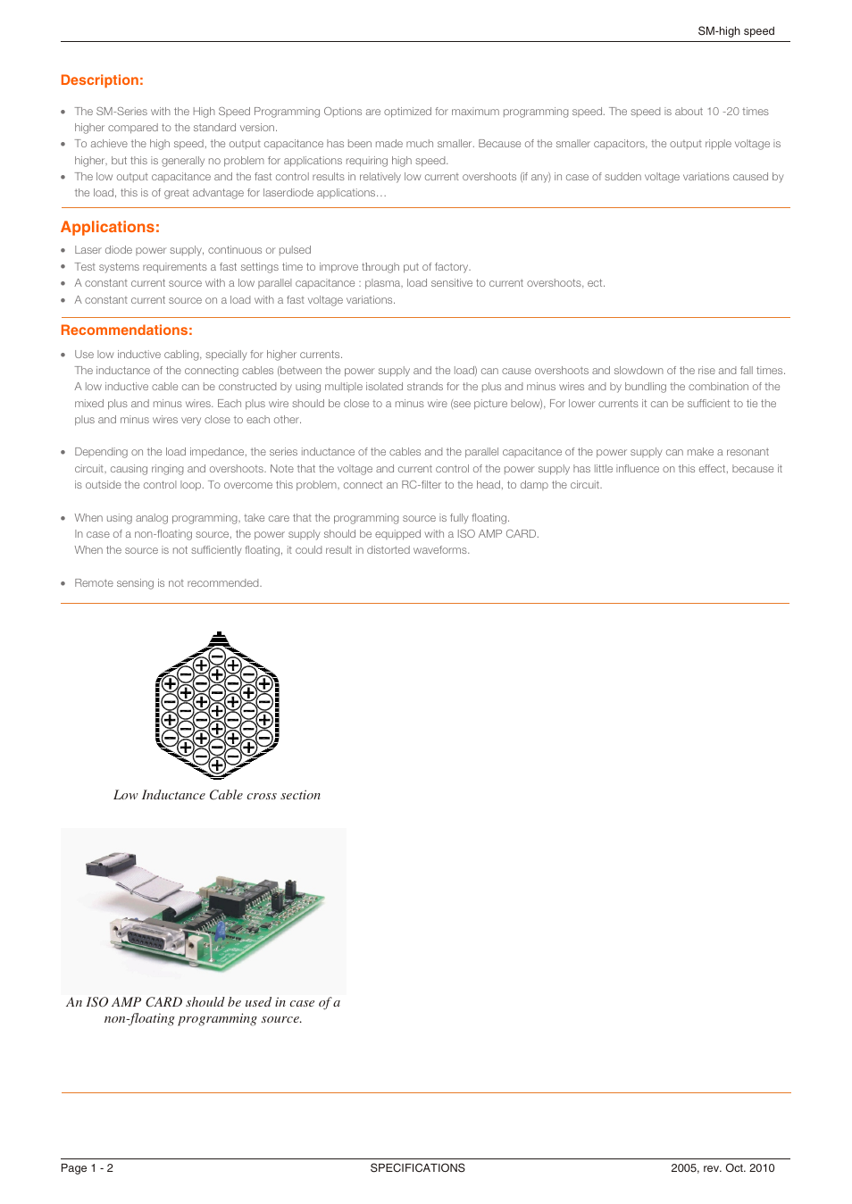 Applications | Powersolve High Speed Programming Option User Manual | Page 2 / 4