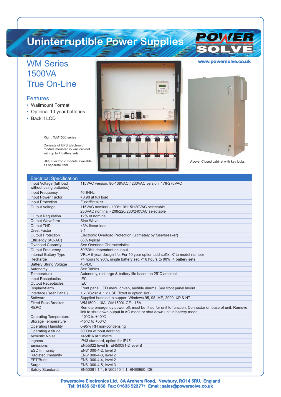 Powersolve WM Series User Manual | 5 pages