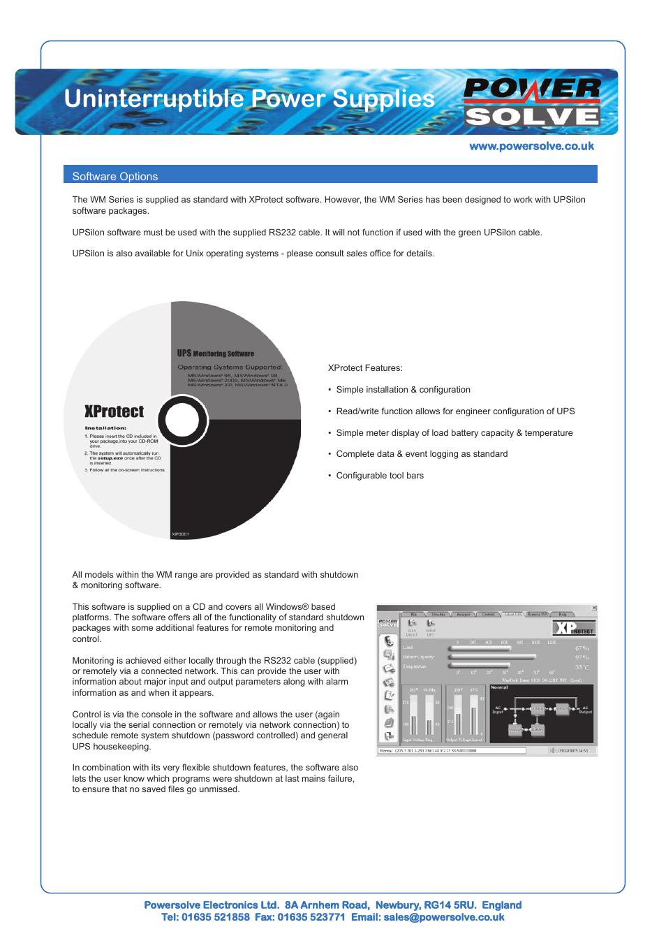 Uninterruptible power supplies | Powersolve WM Series User Manual | Page 4 / 5