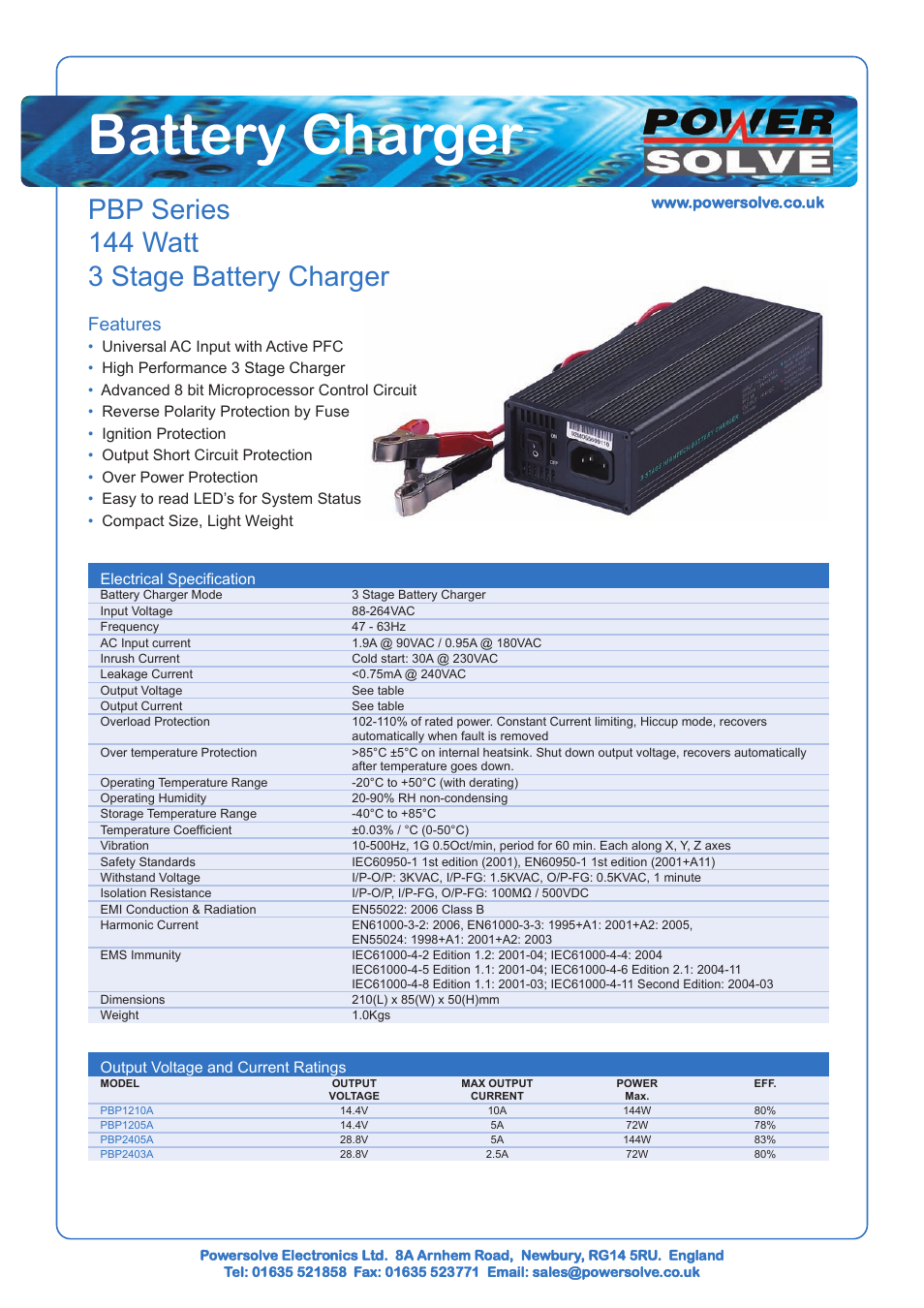 Powersolve PBP Series User Manual | 1 page