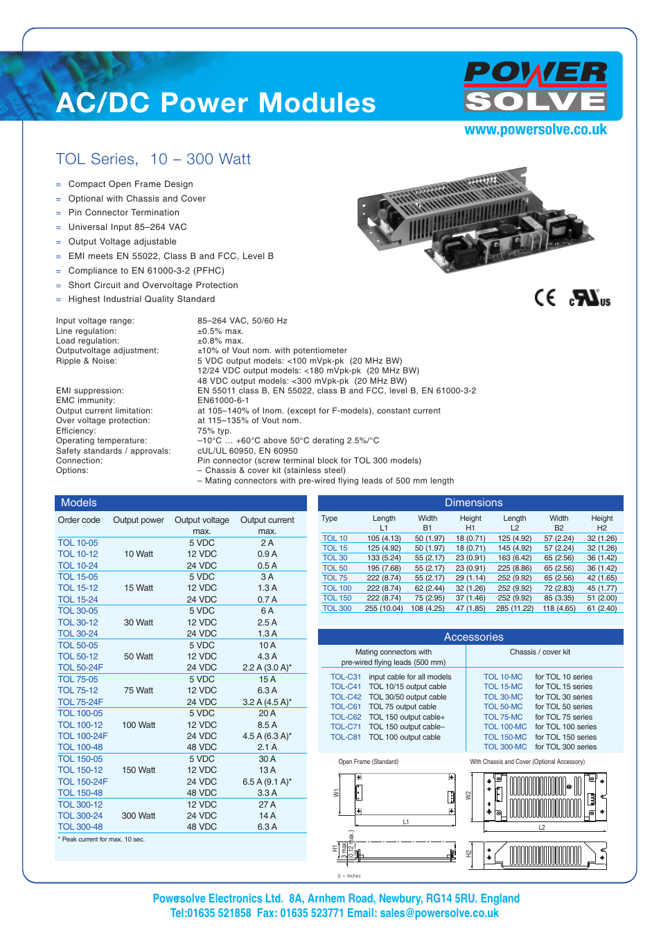 Powersolve TOL Series User Manual | 1 page