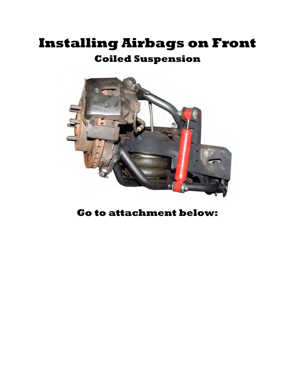 Installing airbags on front | Airbagit Air Kit User Manual | Page 11 / 20