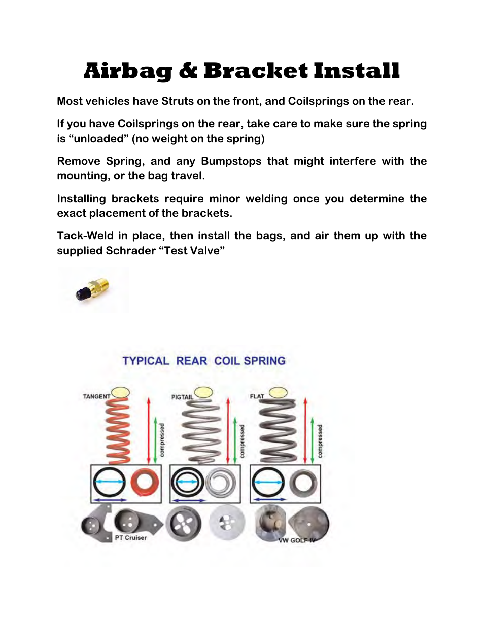 Airbag & bracket install | Airbagit Air Kit User Manual | Page 9 / 20