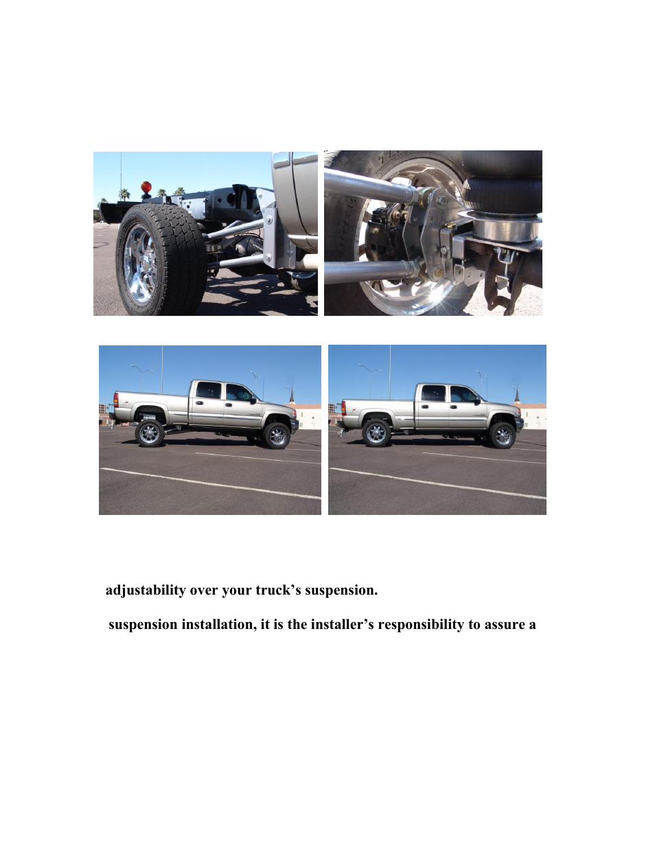 Airbagit Tow Kit 2001-2010 GM HD Heavy Duty 4 Link User Manual | 6 pages