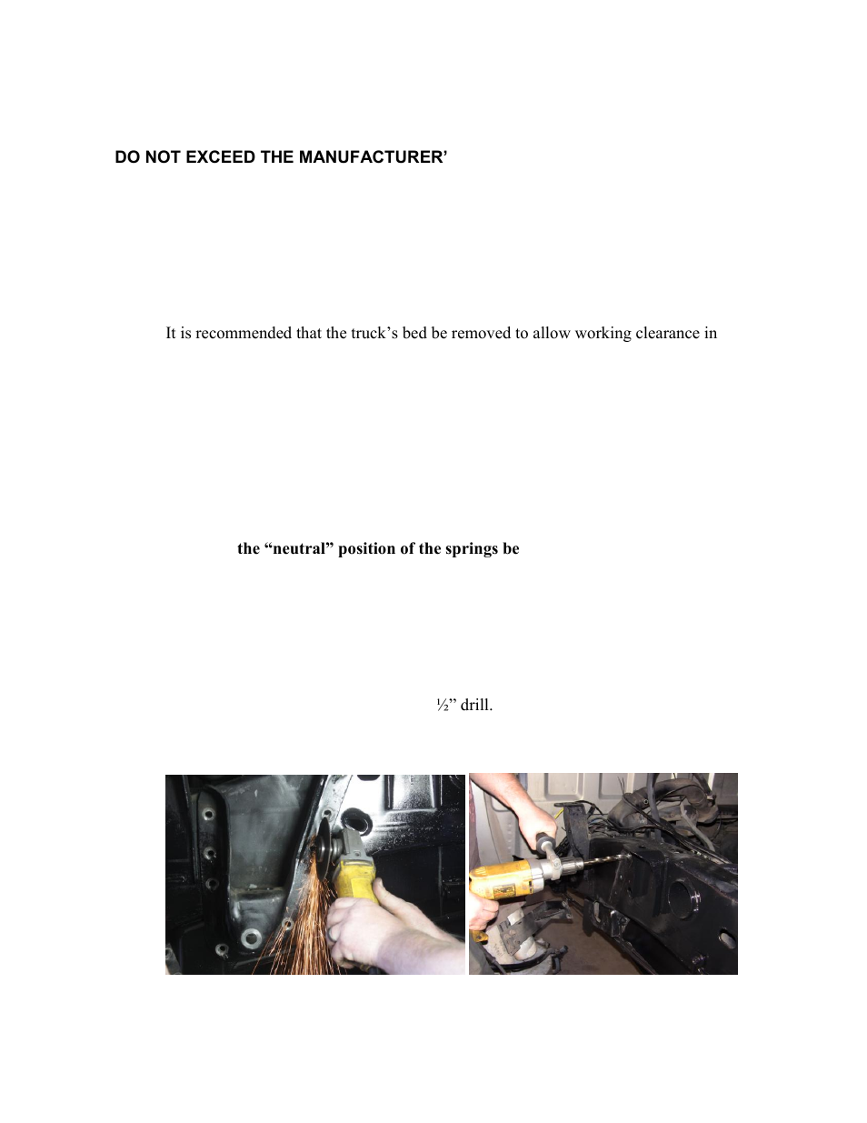 Warning | Airbagit Tow Kit 2001-2010 GM HD Heavy Duty 4 Link User Manual | Page 2 / 6