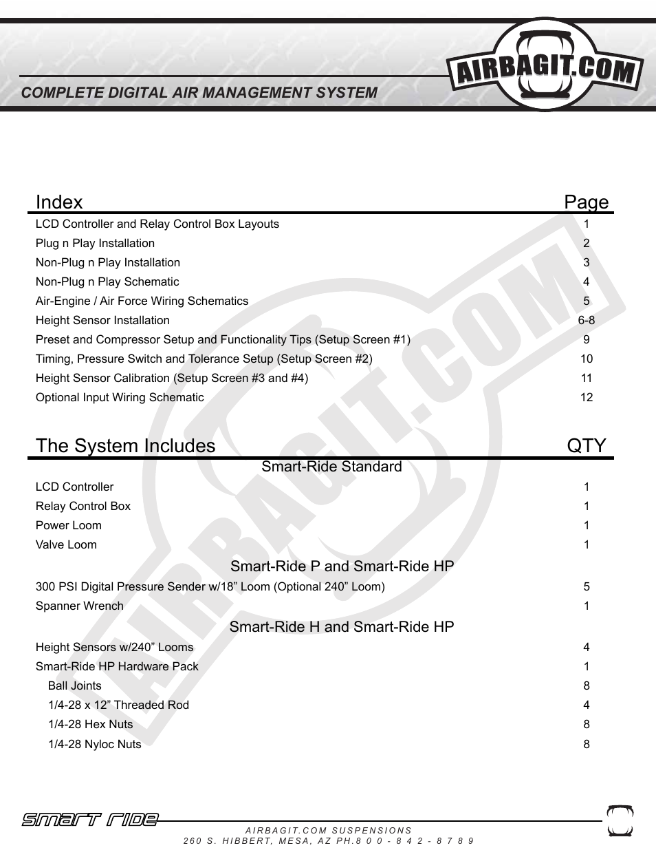 Airbagit Smart Ride User Manual | 12 pages
