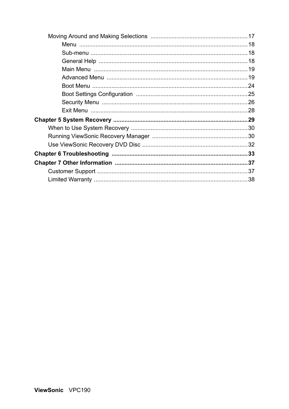 VIEWSONIC VPC190 User Manual | Page 3 / 49