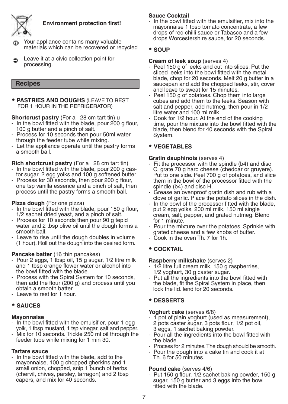 Moulinex DELICO FP20114E User Manual | Page 10 / 20