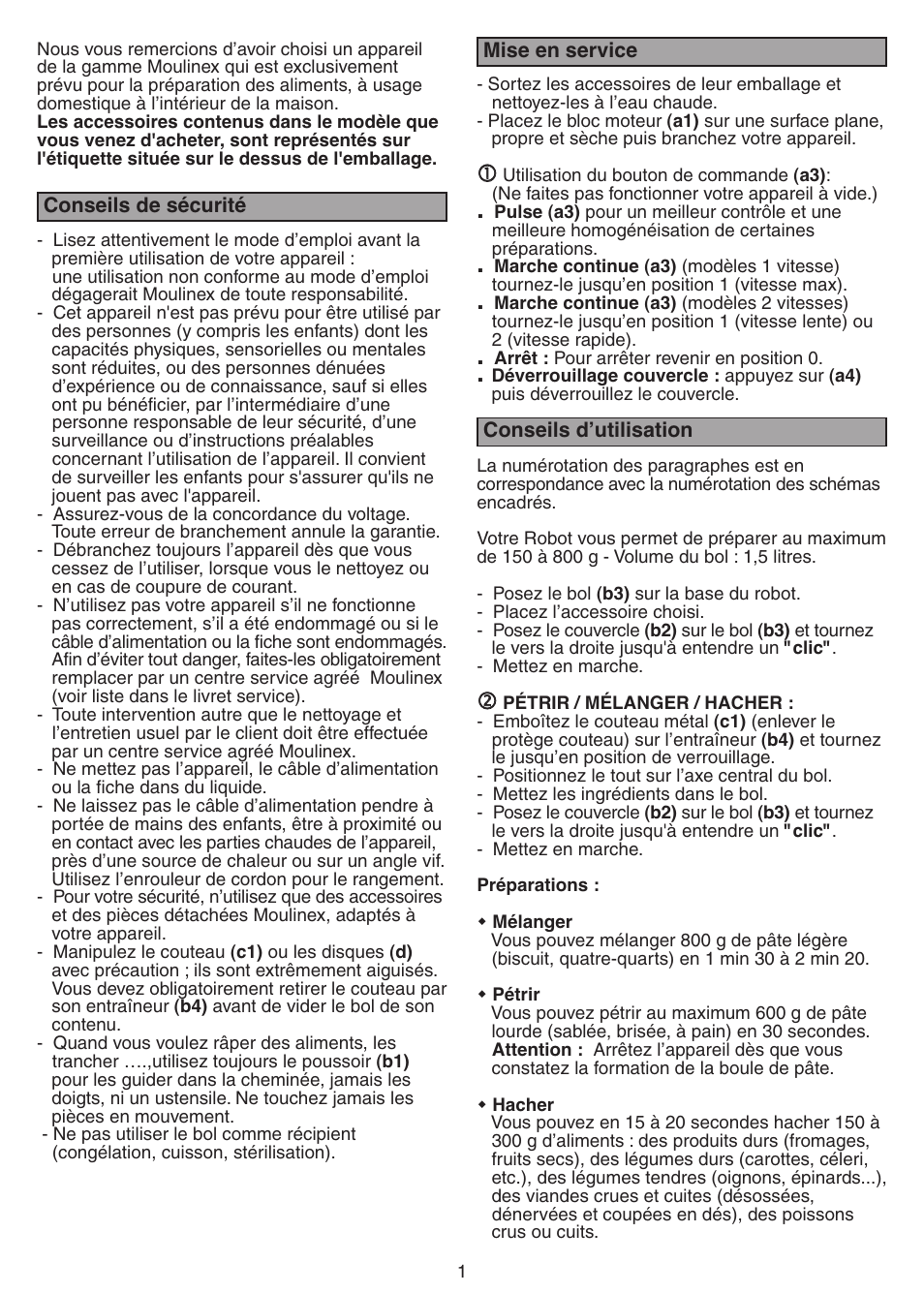 Moulinex DELICO FP20114E User Manual | Page 4 / 20