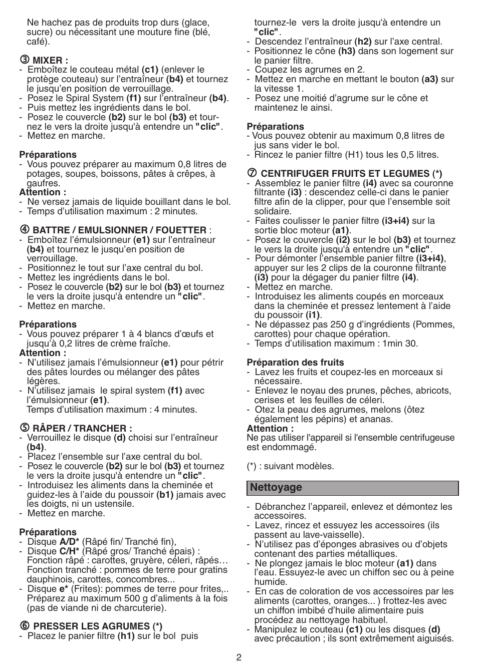 Moulinex DELICO FP20114E User Manual | Page 5 / 20