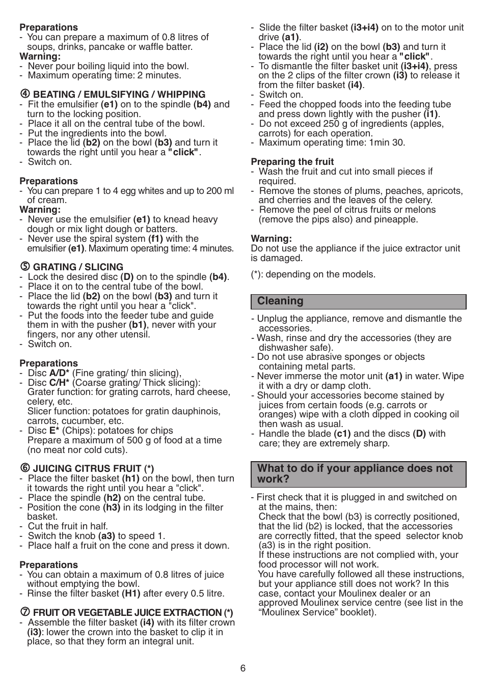 Moulinex DELICO FP20114E User Manual | Page 9 / 20