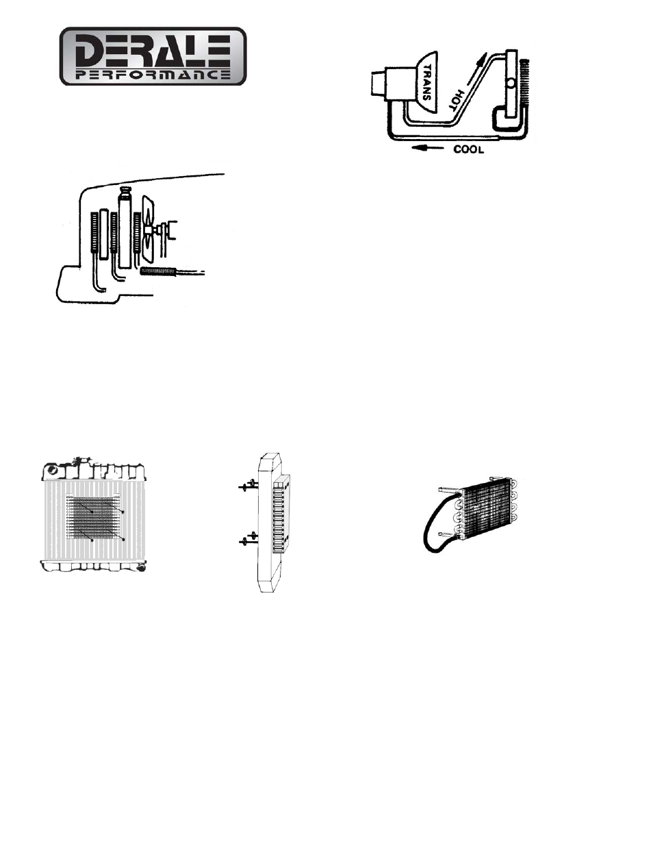 Derale Performance Fin & Plate Transmission Cooler User Manual | 1 page