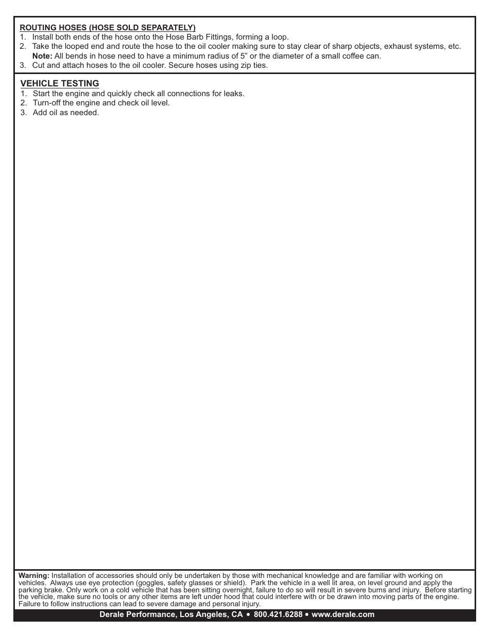 Derale Performance Low Profile Universal Thermostatic Sandwich Adapter with 3__8" NPT Ports User Manual | Page 2 / 2