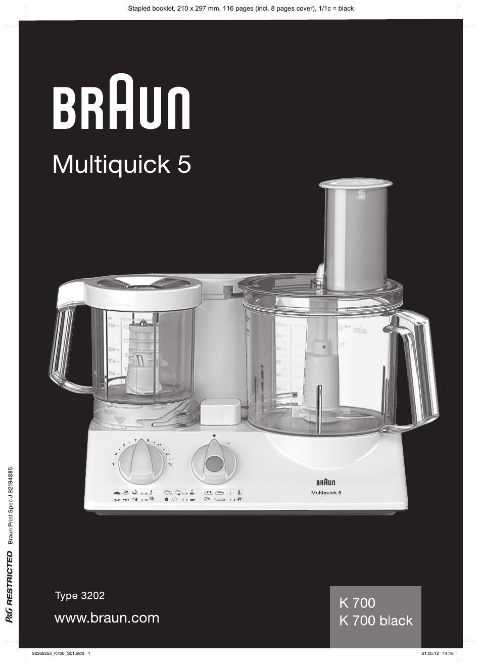 Braun Multiquick 5 K 700 User Manual | 113 pages