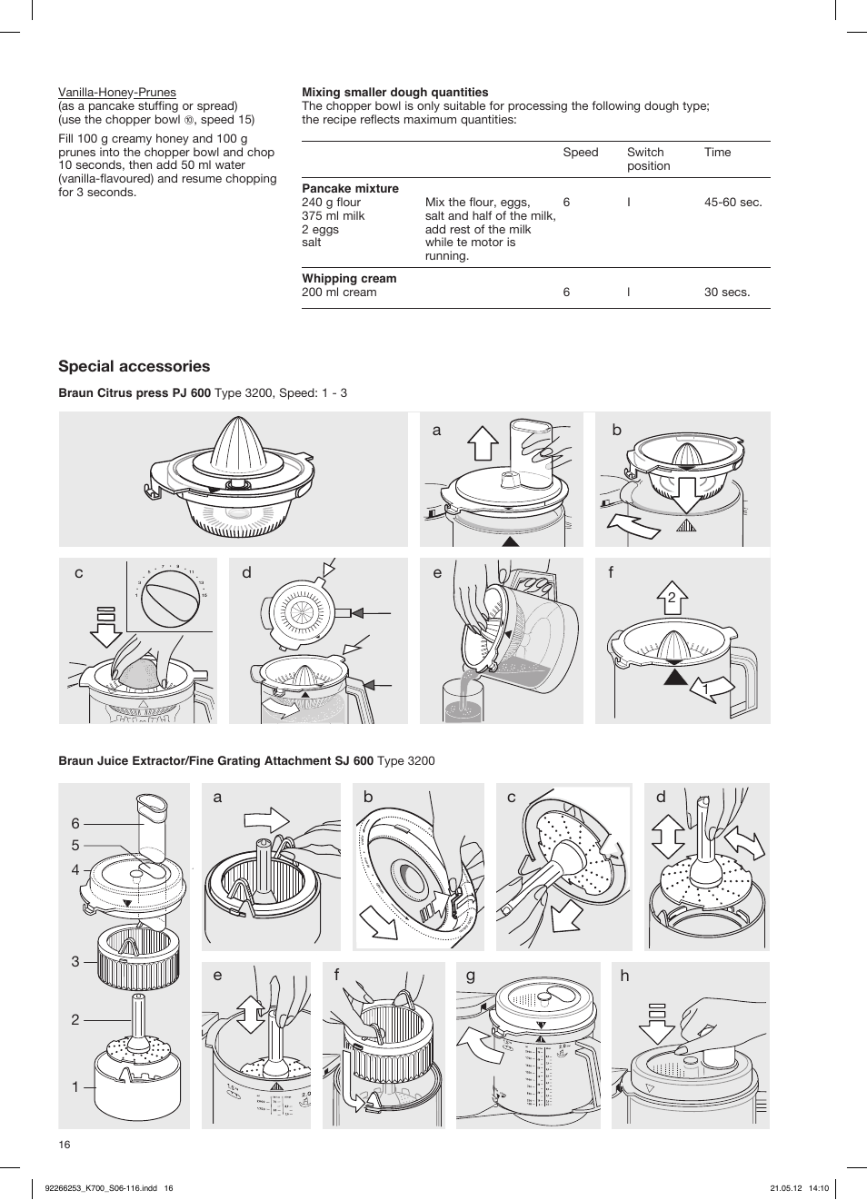Special accessories | Braun Multiquick 5 K 700 User Manual | Page 15 / 113