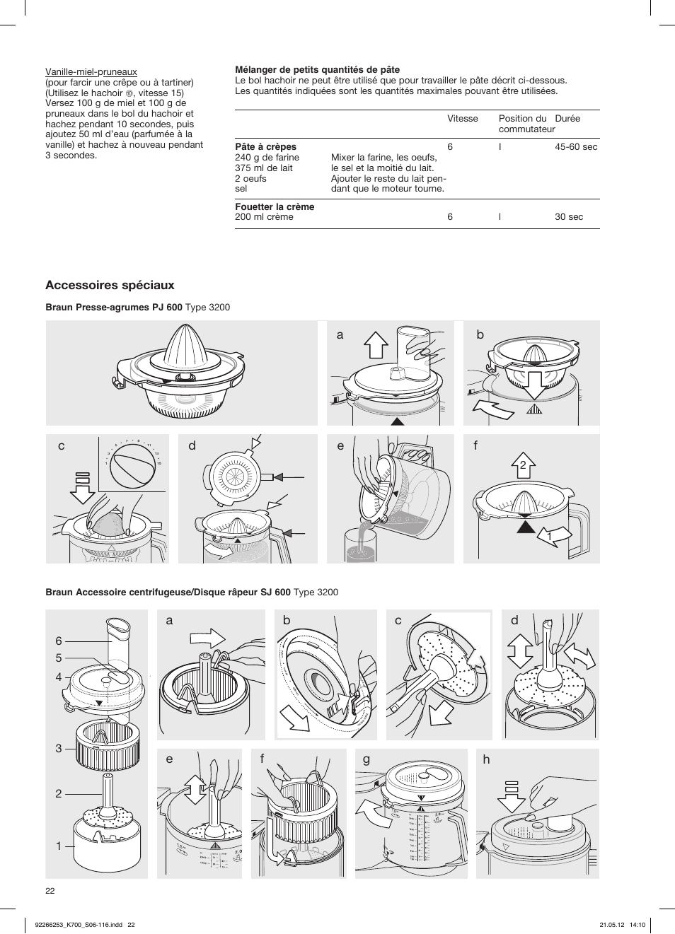 Accessoires spéciaux | Braun Multiquick 5 K 700 User Manual | Page 21 / 113