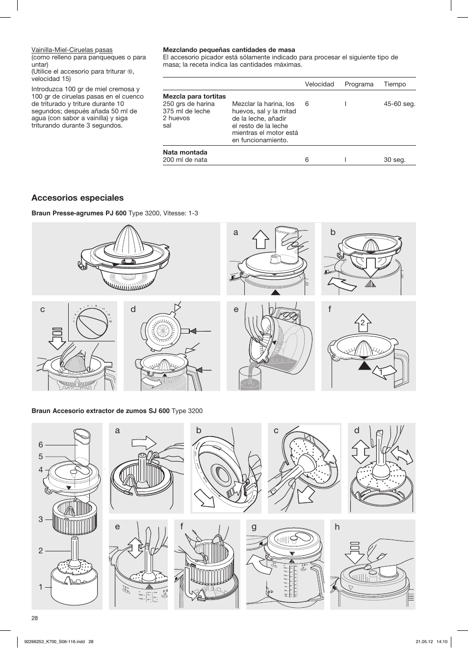 Accesorios especiales | Braun Multiquick 5 K 700 User Manual | Page 27 / 113