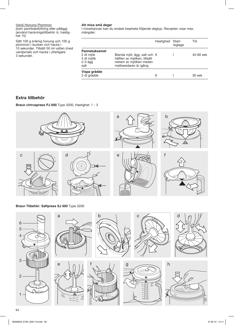 Extra tillbehör | Braun Multiquick 5 K 700 User Manual | Page 63 / 113