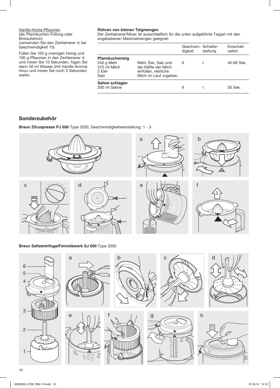 Sonderzubehör | Braun Multiquick 5 K 700 User Manual | Page 9 / 113