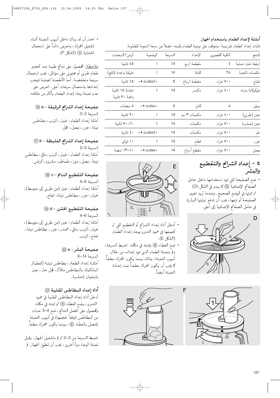 Braun CombiMax 700 Vital User Manual | Page 106 / 113