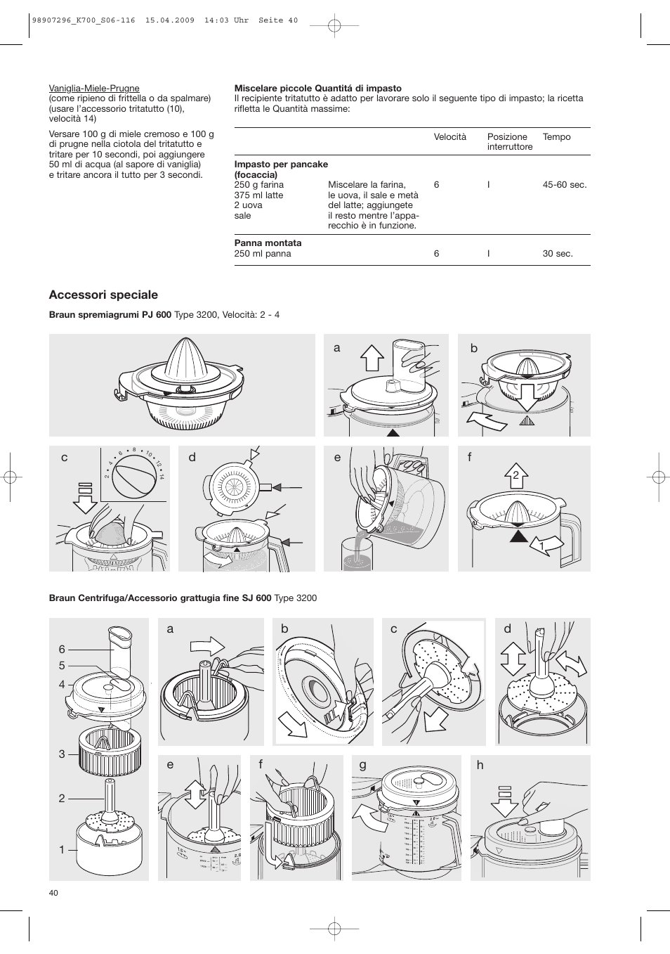 Accessori speciale | Braun CombiMax 700 Vital User Manual | Page 39 / 113