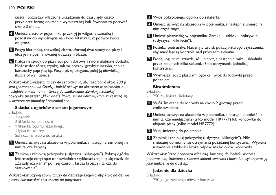 Philips HR7771 User Manual | Page 100 / 168