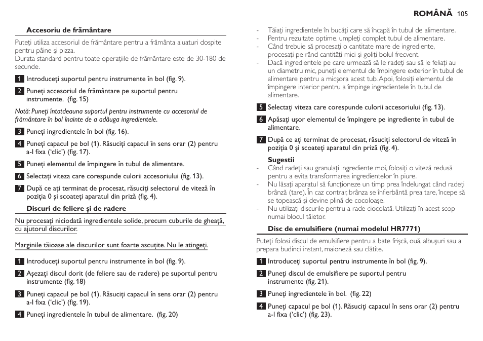 Philips HR7771 User Manual | Page 105 / 168