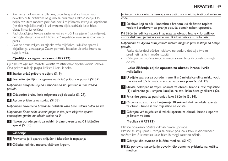 Philips HR7771 User Manual | Page 49 / 168