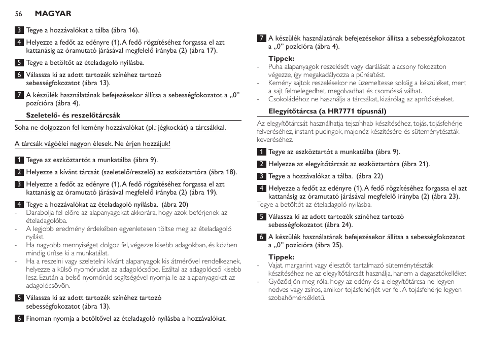 Philips HR7771 User Manual | Page 56 / 168