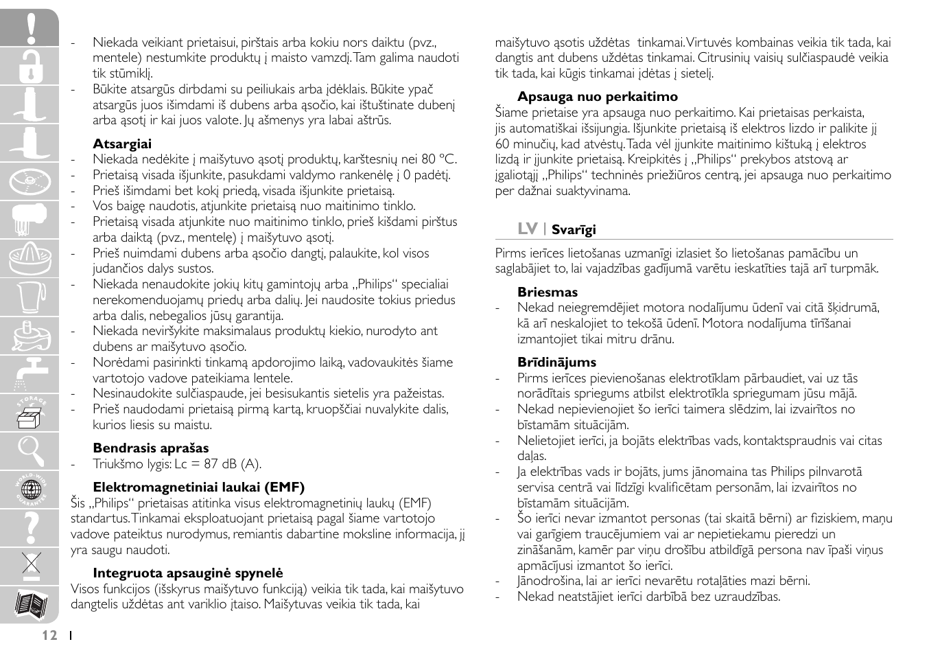 Philips HR7745 User Manual | Page 12 / 136