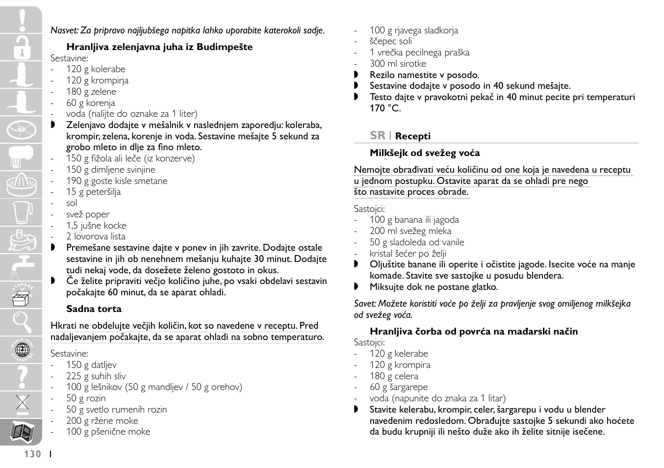 Philips HR7745 User Manual | Page 130 / 136