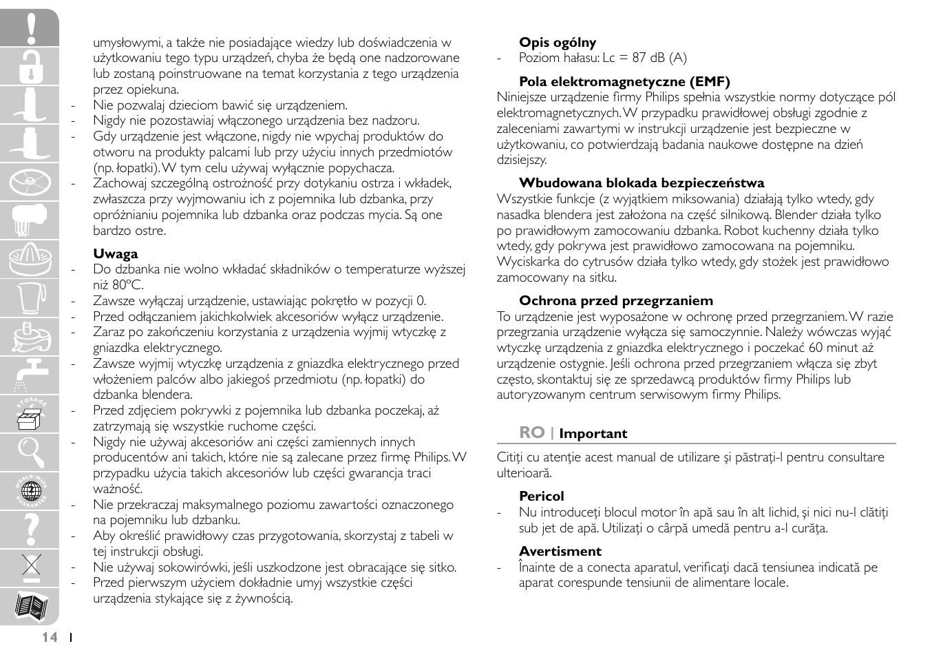 Philips HR7745 User Manual | Page 14 / 136