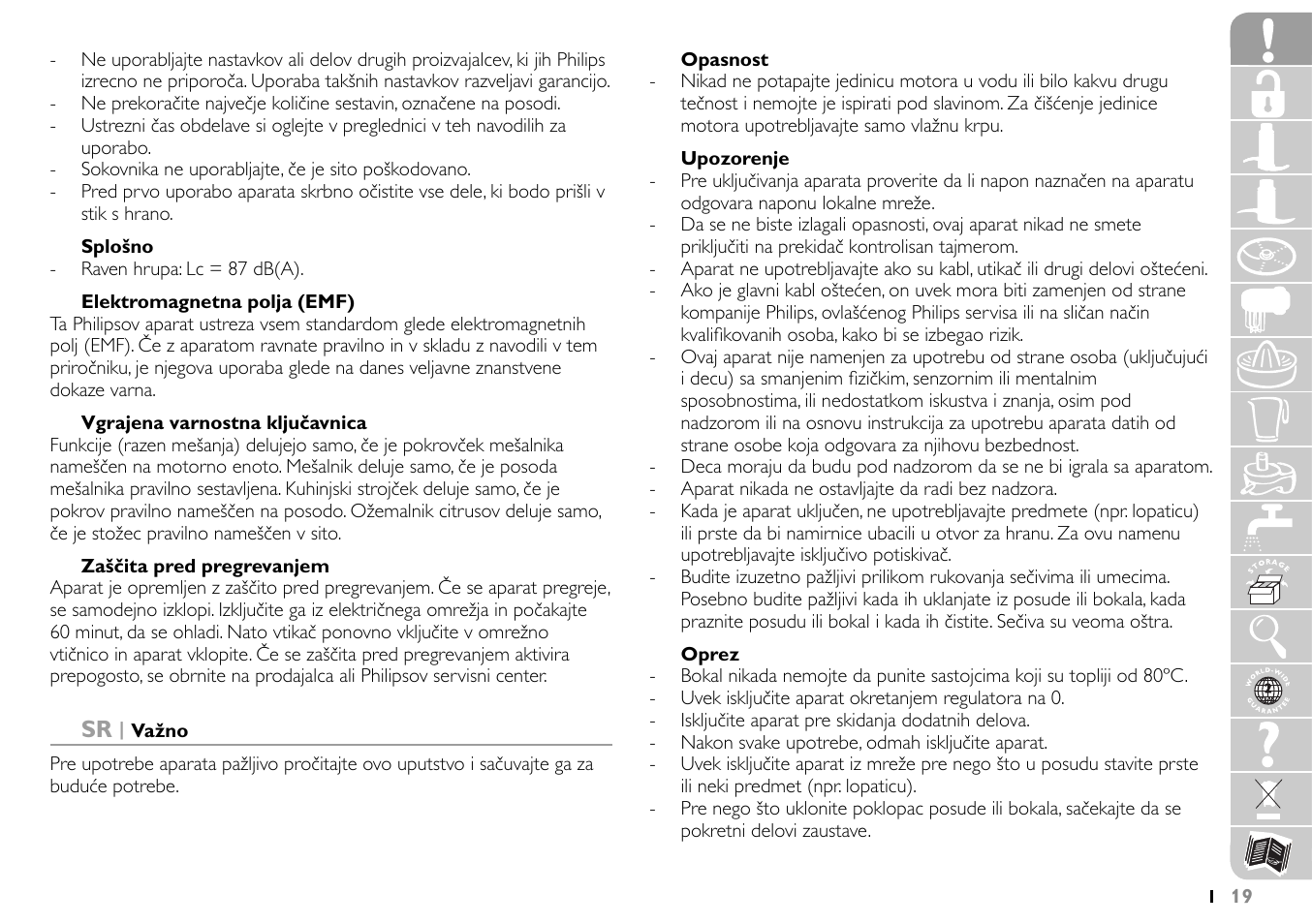 Philips HR7745 User Manual | Page 19 / 136