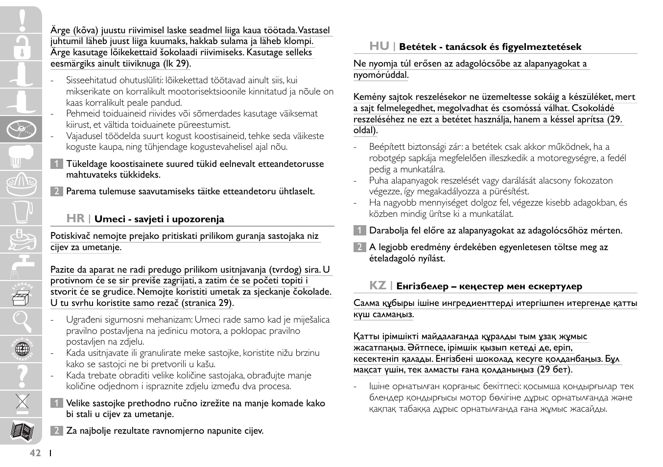 Philips HR7745 User Manual | Page 42 / 136