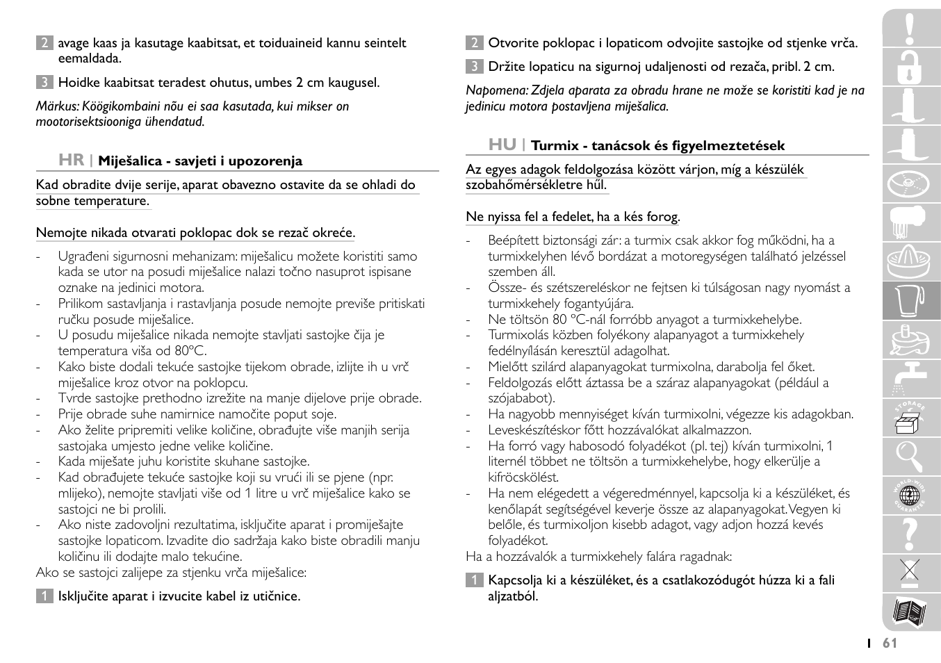 Philips HR7745 User Manual | Page 61 / 136