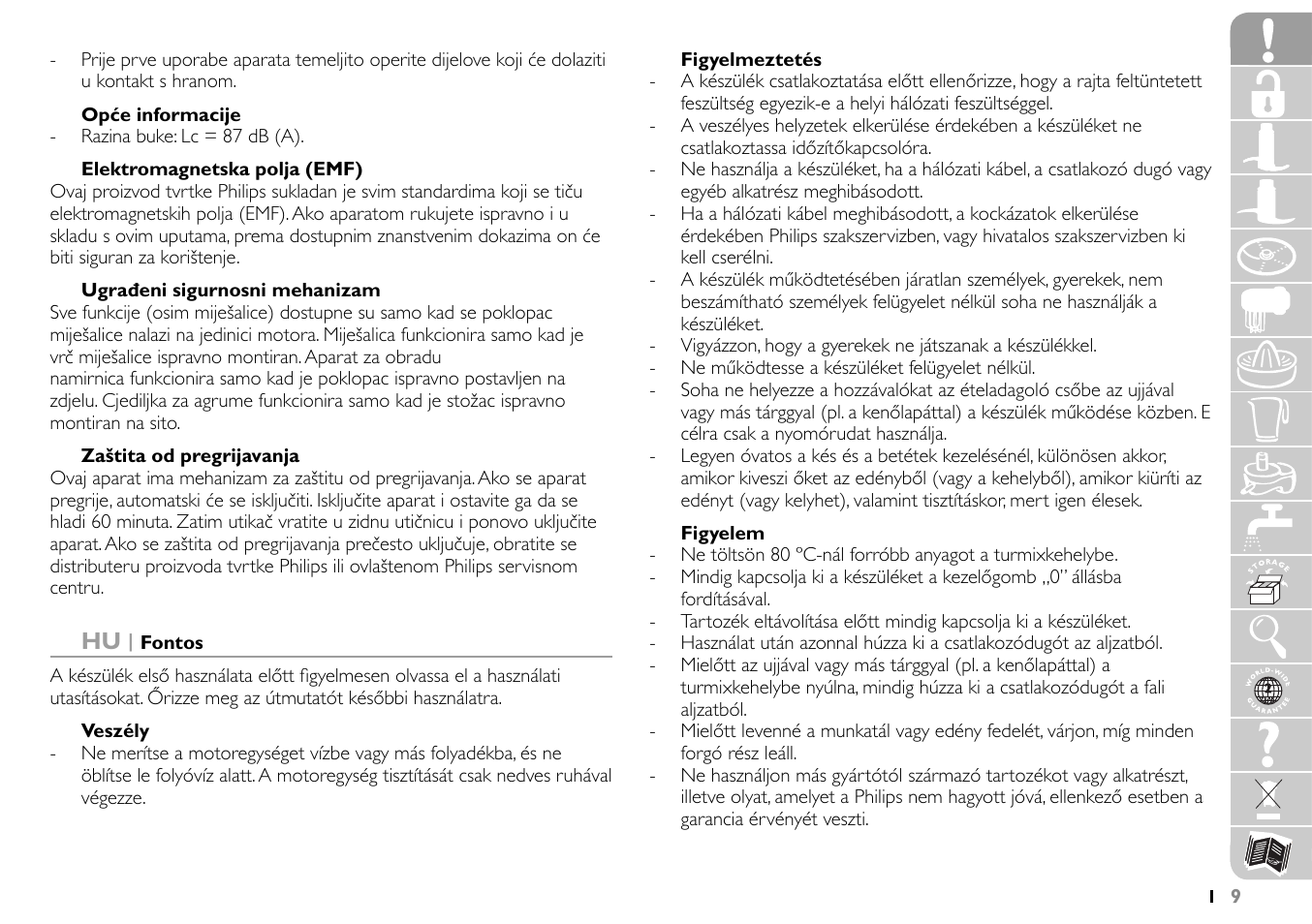 Philips HR7745 User Manual | Page 9 / 136