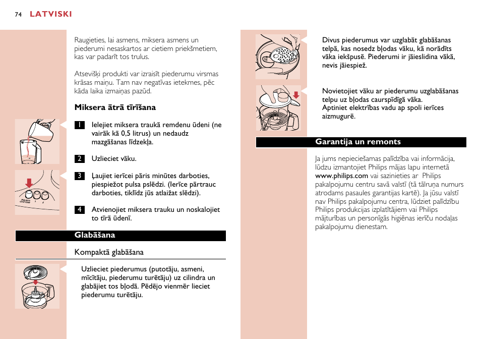 Philips HR7638 User Manual | Page 74 / 128
