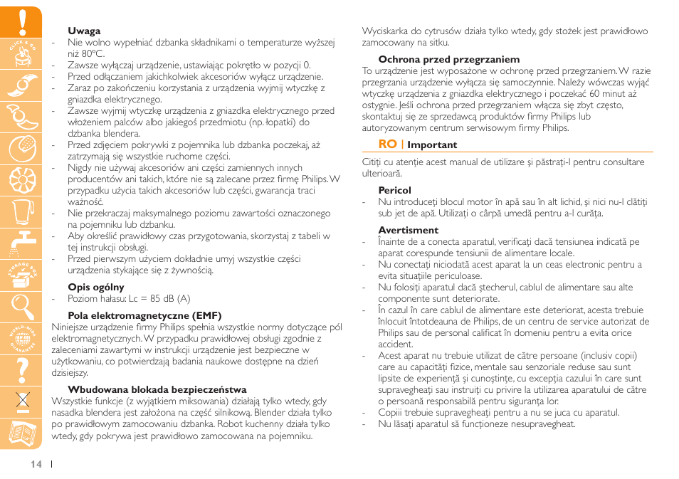 Philips HR7735 User Manual | Page 14 / 108