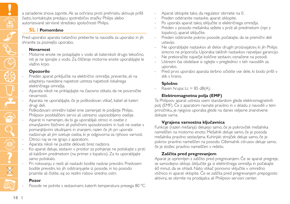 Philips HR7735 User Manual | Page 18 / 108