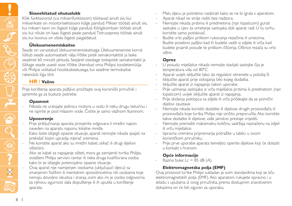 Philips HR7735 User Manual | Page 8 / 108