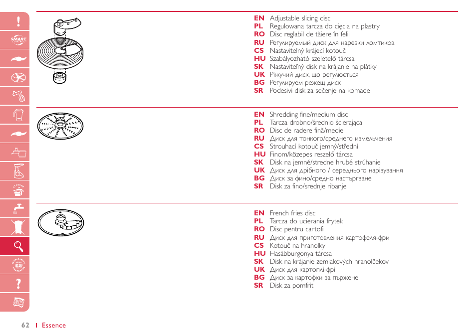 Philips HR7768 User Manual | Page 62 / 88