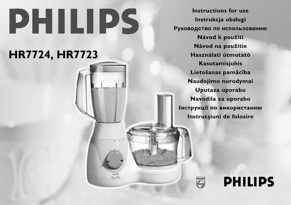 Philips HR7724 User Manual | 172 pages