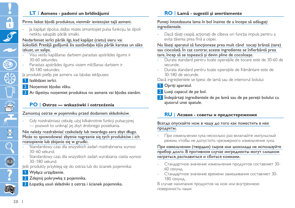 Philips HR7620 User Manual | Page 20 / 80