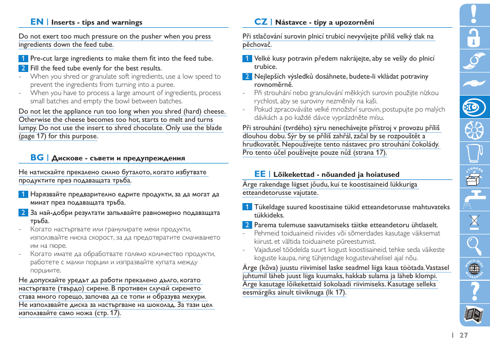 Philips HR7620 User Manual | Page 27 / 80